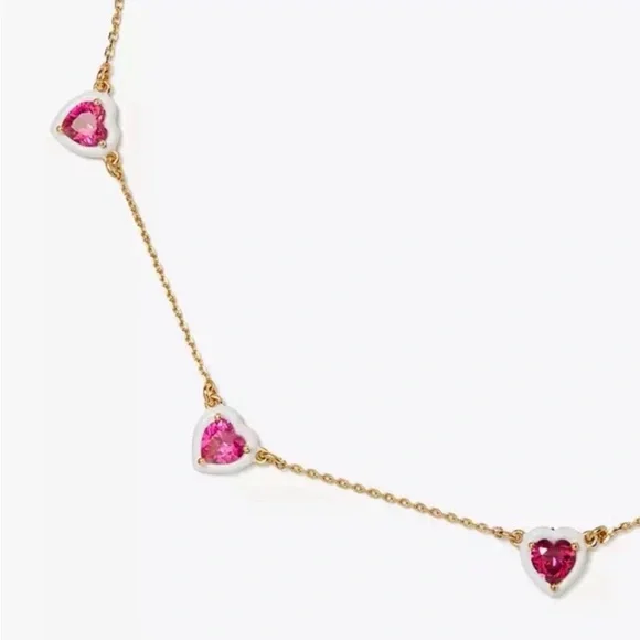 Kate Spade Sweetheart Station Necklace NWT Dustbag Included - Picture 7 of 10